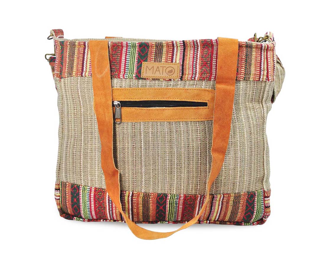 Medium Canvas Tote with Pocket Natural