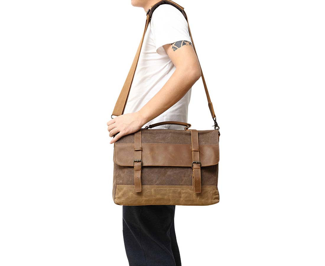 Vegan leather computer discount bag