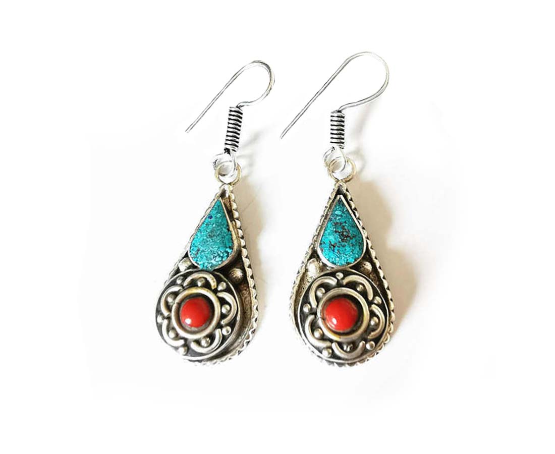 Turquoise Handmade Tear Drop Earrings – matonaturals